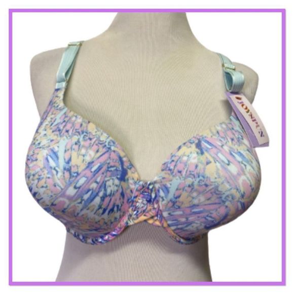 Joyspun Size 42D Multi Colored T Shirt Bra - Picture 3 of 14